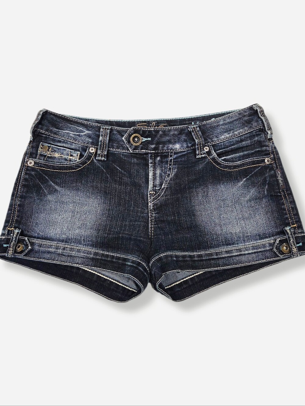 Vintage Y2K Silver Jeans shorts, Marti model, size 27, coquette mall girl